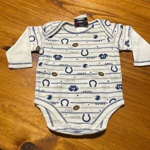 Colts long sleeve baby onesie